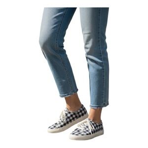 J. Crew Navy Gingham Sneakers